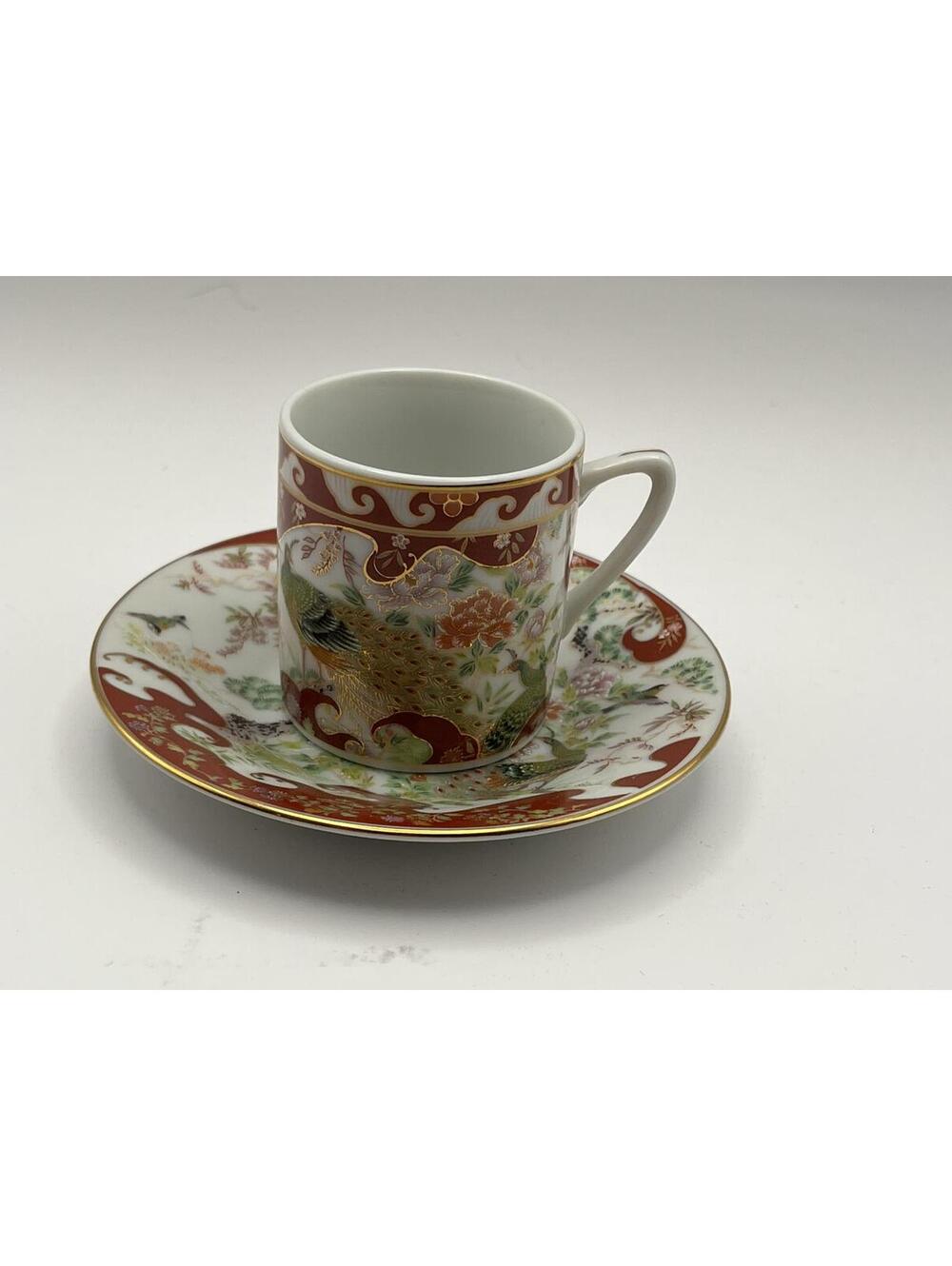 Vintage Hand painted  Demitasse Porcelain Cup and Saucer